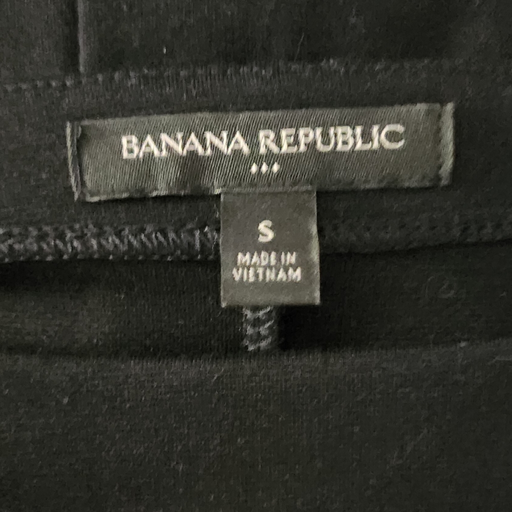Banana Republic Black Frill Long Sleeve Mini Dress/Long Blouse, Size Small - Picture 3 of 3